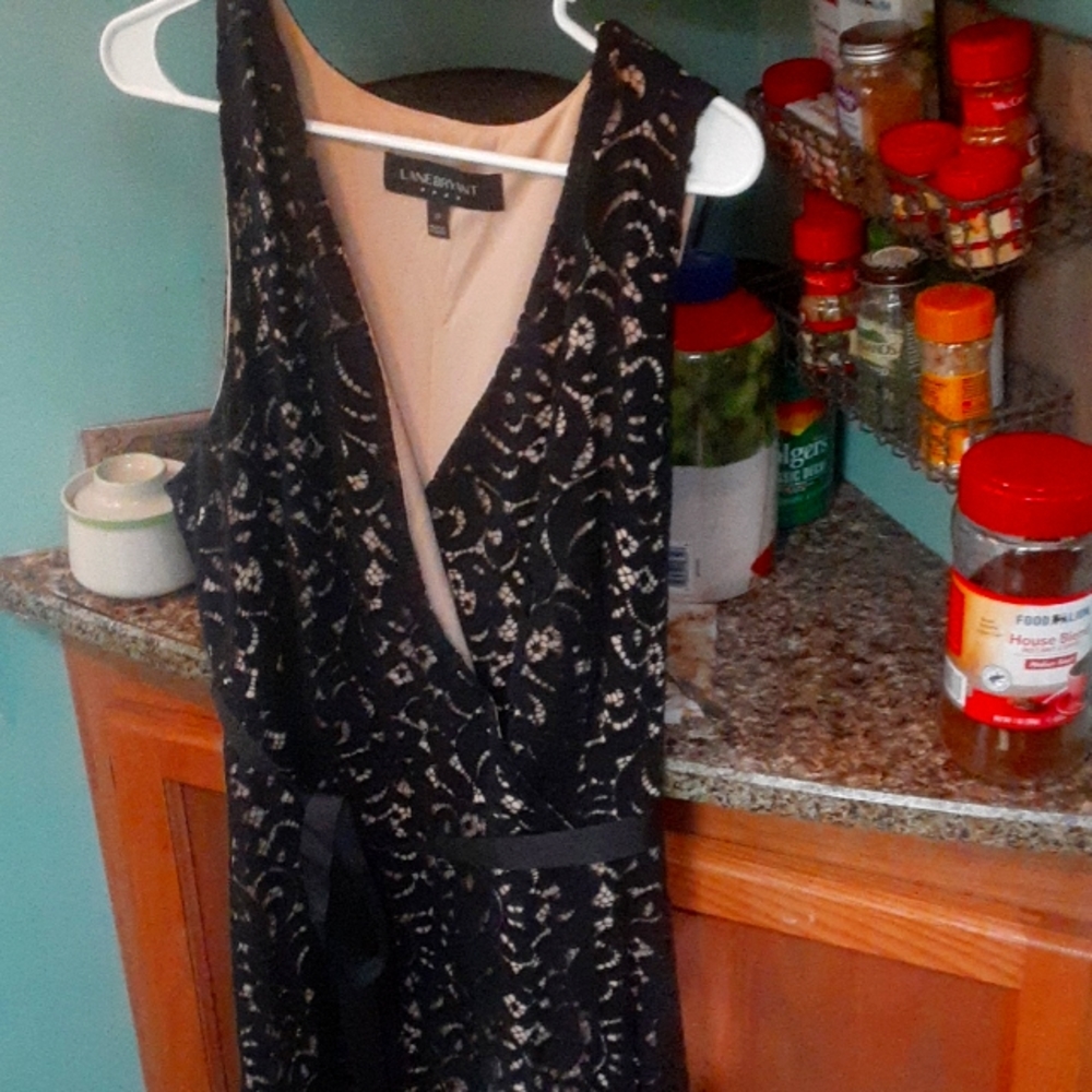 Lane Bryant, lace, black, summer dress